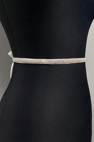 حزام فستان سهرة بحجر Beyoğlu اللامع