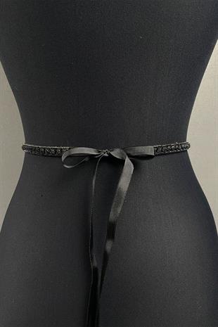 حزام فستان سهرة بحجر Beyoğlu اللامع