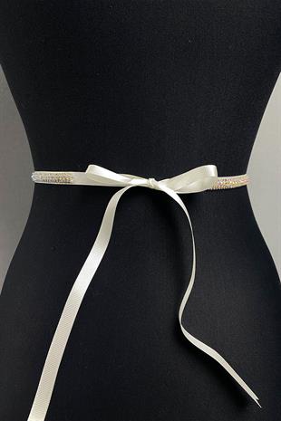 حزام فستان سهرة بحجر Beyoğlu اللامع