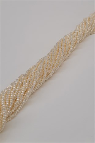 خرز رمل خيط كريم لامع