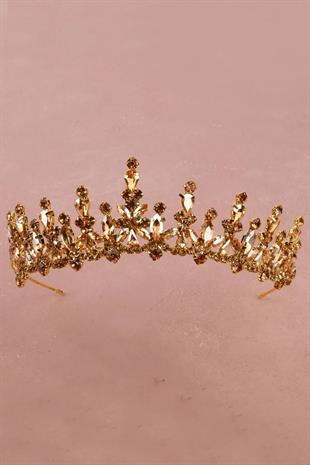 Sparkling Shuttle Stone Bridal Tiara Costume Crown for Henna Night