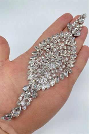 شريط عزر زين مطرز بأحجار لامعة قطعة واحدة