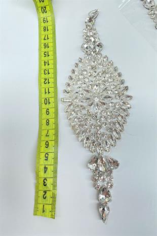 شريط عزر زين مطرز بأحجار لامعة قطعة واحدة