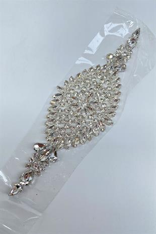 شريط عزر زين مطرز بأحجار لامعة قطعة واحدة