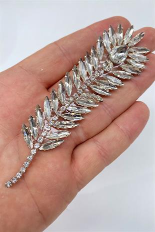 لامعة ورقة نمط مطرزة عزر زين 1 قطعة