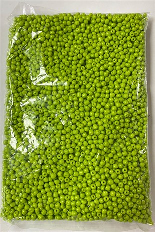 Bright Green Sand Beads 4 mm 500 gr
