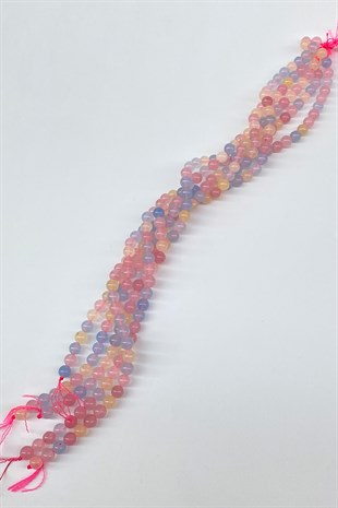 Pink Ceyt Natural Stone Beads 8 mm