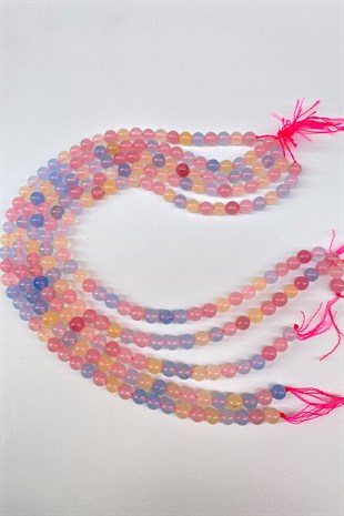 Pink Ceyt Natural Stone Beads 8 mm