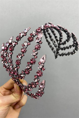 Pink Reversible Helen Hair Accessory Bridal Tiara