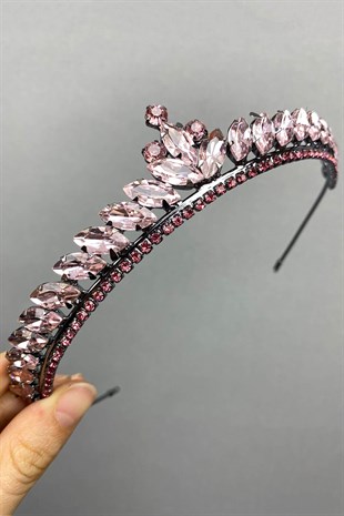 Pink Ece Model Slim Bridal Henna Crown