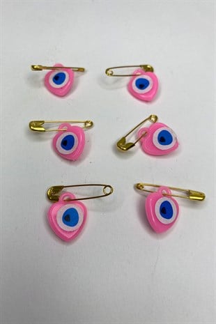 Pembe İğneli Nazar Boncuğu 100 Adet