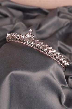 Pink Thin Shuttle Stone Bridal Henna Crown