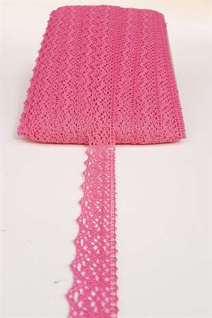 Pembe Kopanaki Koton Dantel 2,5cm