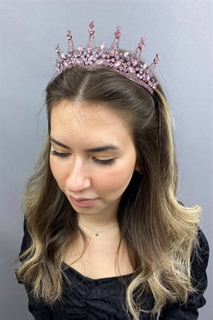 Pink Leonis Model Bride Henna Crown