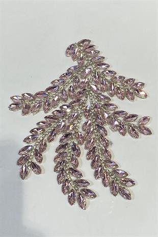 إكسسوار فستان سهرة مزين بحجر شاتل وردي