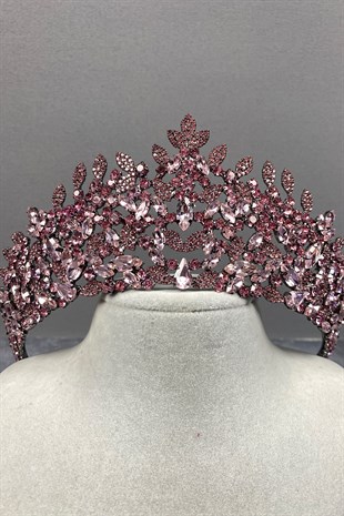 Pink Oscar Petals Bridal Henna Crown