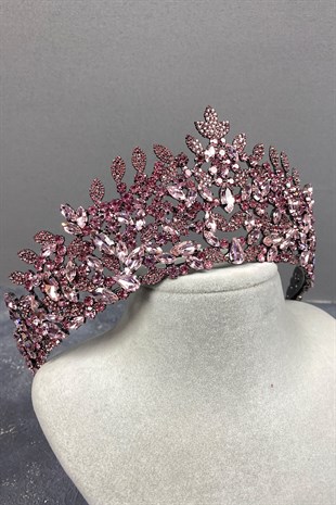 Pink Oscar Petals Bridal Henna Crown