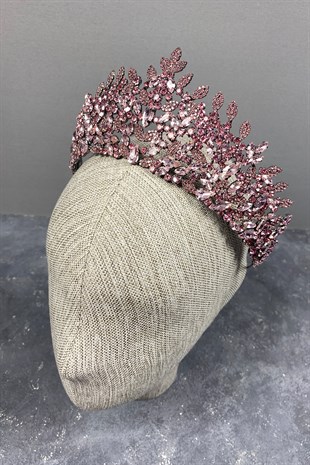 Pink Oscar Petals Bridal Henna Crown