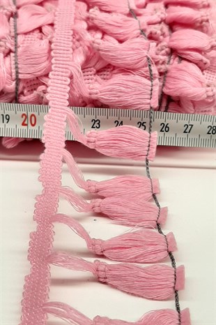 Pink Cotton Fringe Tassel