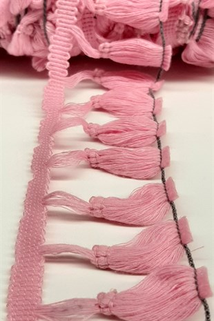 Pink Cotton Fringe Tassel