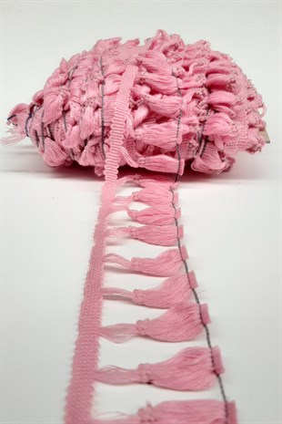 Pink Cotton Fringe Tassel