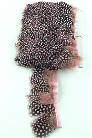 Pembe Puanlı Gine Tavugu Tüyü