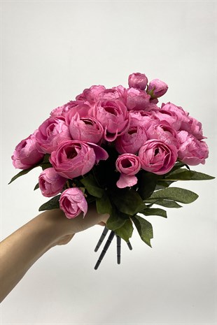 Pembe Şakayık Eren Gül Yapay Çiçek 3 Demet