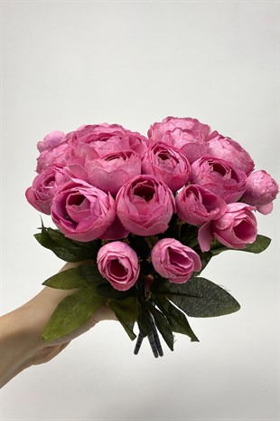 Pembe Şakayık Eren Gül Yapay Çiçek 3 Demet