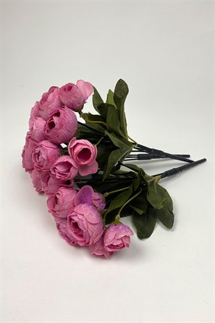 Pembe Şakayık Eren Gül Yapay Çiçek 3 Demet