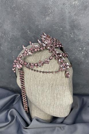 Pembe Sallantılı Alınlık Almeda Gelin Kına Tacı