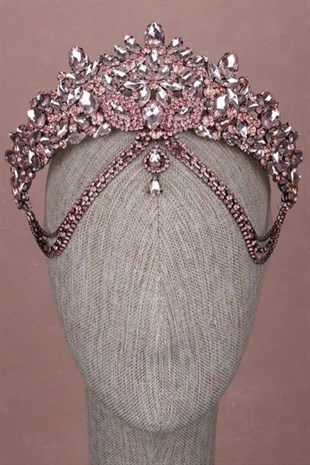 Pembe Velessi Tasarım Alınlık Gelin Kına Tacı