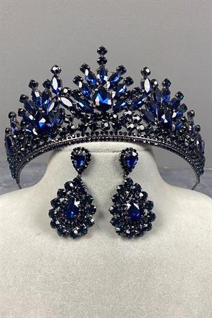 Pera Bridal Henna Crown And Studded Earrings