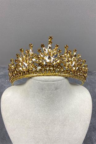 Pera Bridal Henna Crown with Shiny Stones