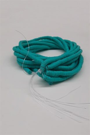 Petrol Green Fimo Dough Beads 6Mm