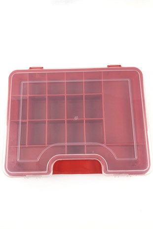 Plastic Eyed Jewelry Box Red