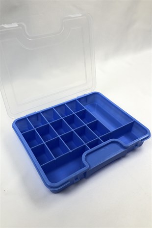 Plastic Eyed Jewelry Box Blue