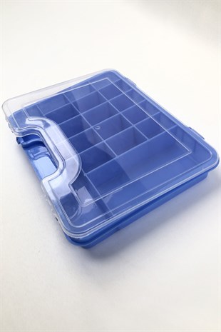 Plastic Eyed Jewelry Box Blue