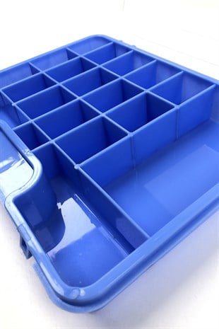 Plastic Eyed Jewelry Box Blue