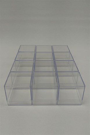 Plastic Square Box Wedding Candy 120 Pieces