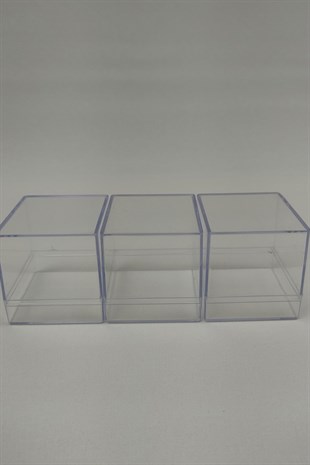 Plastic Square Box Wedding Candy 60 Pieces