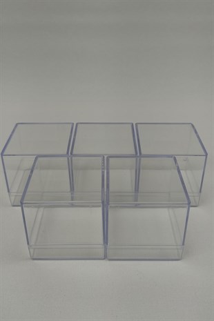 Plastic Square Box Wedding Candy 60 Pieces