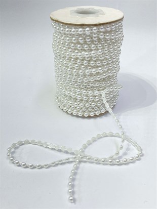 Plastik Şerit Yarım İnci 4 mm 10 mt