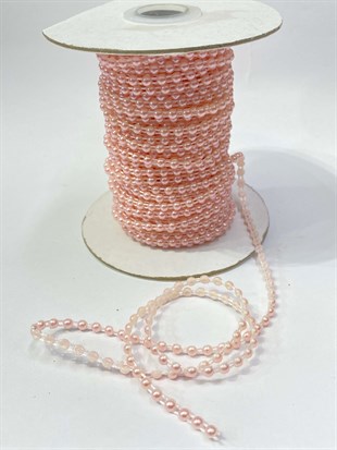 Plastik Şerit Yarım İnci 4 mm 10 mt