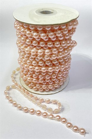 Plastik Şerit Yarım İnci 8 mm 10 mt