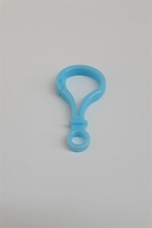 Plastik Soru İşareti Mavi Emzik Askısı