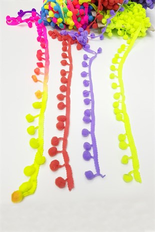 Ponpon Şerit Renkli 1,5cm