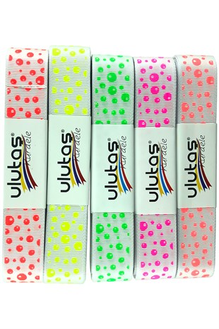 Puanlı Baskı Grogren 2,5 cm Kurdele