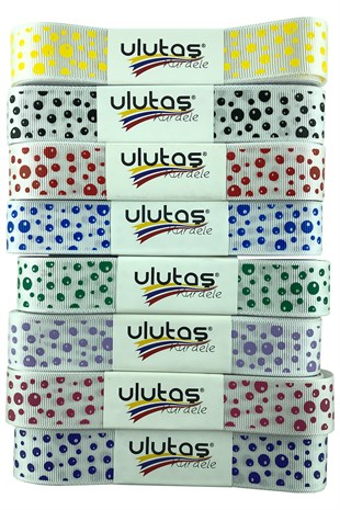 Puanlı Baskı Grogren Kurdele 2,5 cm