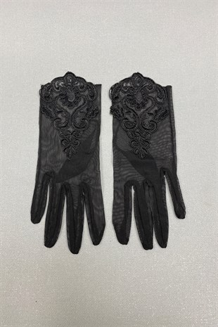 Polka Dot Wedding Hat and Lace Bridal Gloves Face Veils