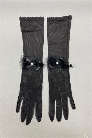 الجملة قبعة الزفاف نقطة البولكا وقفازات الزفاف الدانتيل